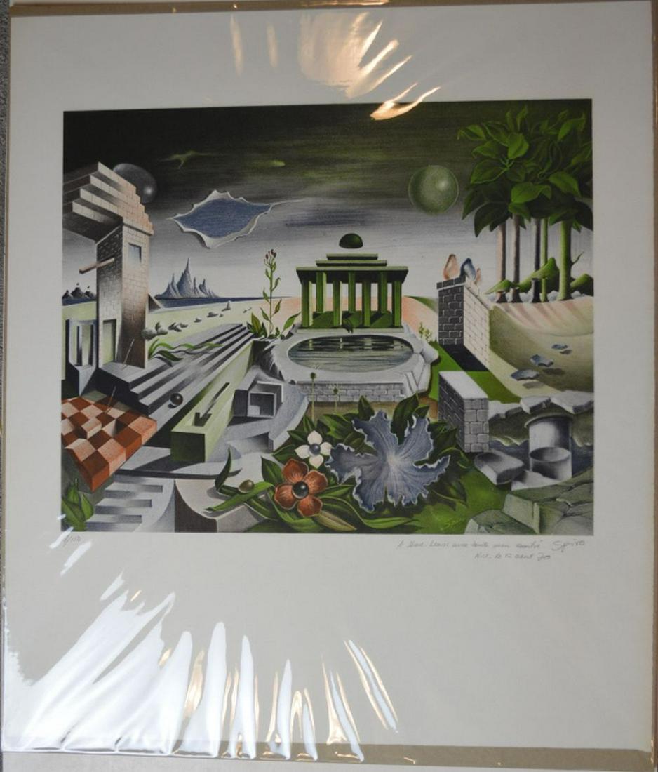 GEORGES SPIRO 1909-1994 SURREALIST LITHO SIGNED (1 of 4)