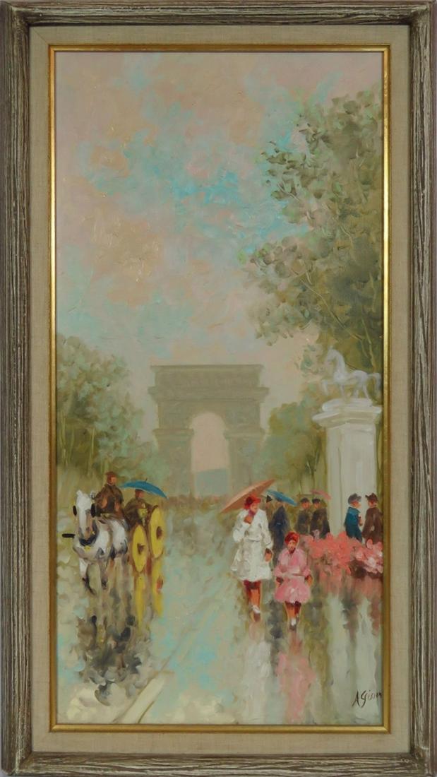 ANDRE GISSON 1921-2003 PARIS ARC TRIOMPHE PAINTING (1 of 7)