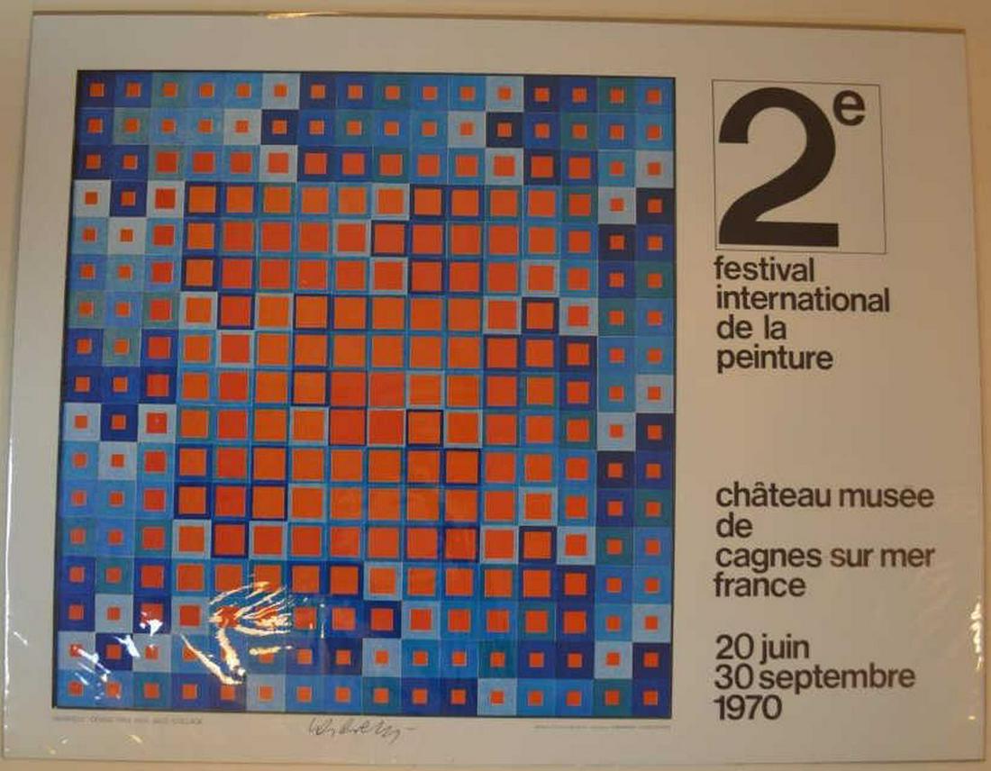 VICTOR VASARELY 1906-1997 SIGNED EXHIBITION POSTER (1 of 4)