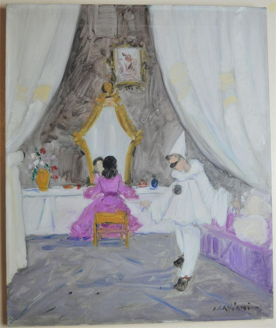 LUIGI CAGLIANI 1910-1987 VENETIAN BOUDOIR PAINTING (1 of 9)