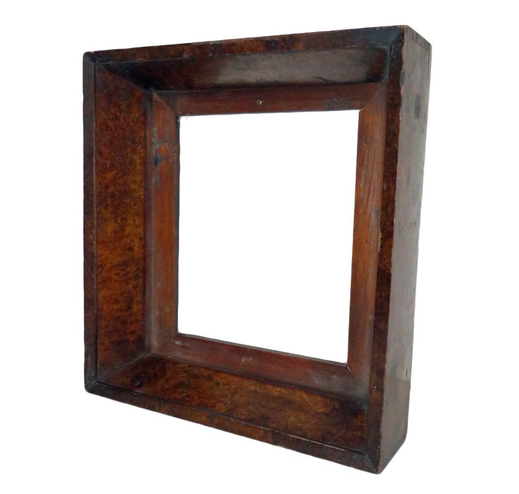 ANTIQUE BURL SHADOWBOX STYLE FRAME DOVETAIL JOINS (1 of 13)