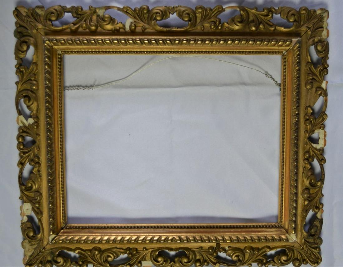 LOT 2 ANTIQUE GILT PAINTING FRAMES (1 of 9)