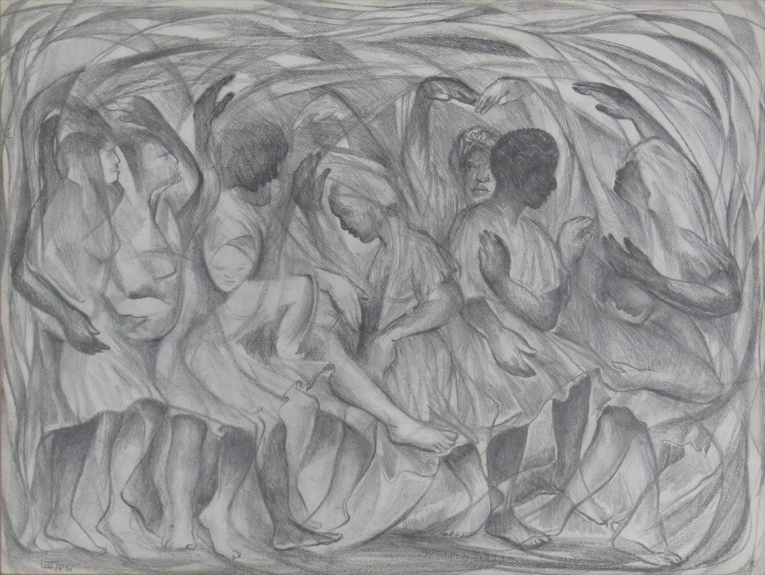 MODERN LATIN AMERICAN SCHOOL DRAWING AFTER ZUNIGA (1 of 9)