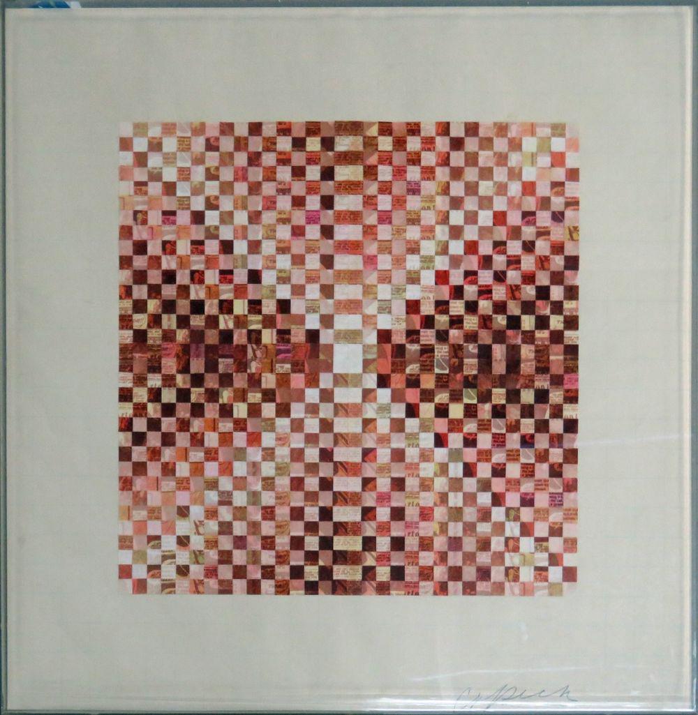 MODERN ABSTRACT BLOCKS SIGNED C. PECK (1 of 8)