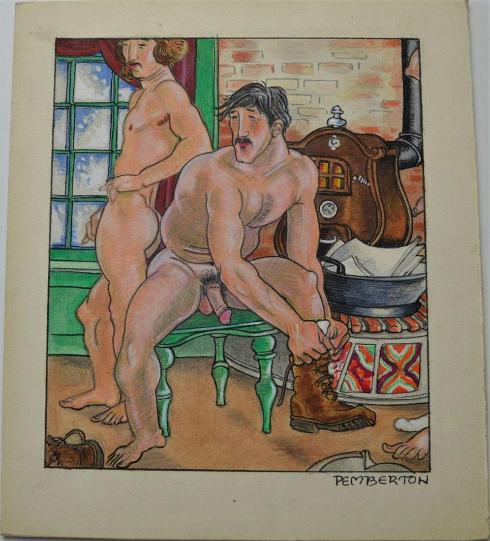 HOMOEROTIC ILLUSTRATION ART PAINTING PEMBERTON (1 of 8)