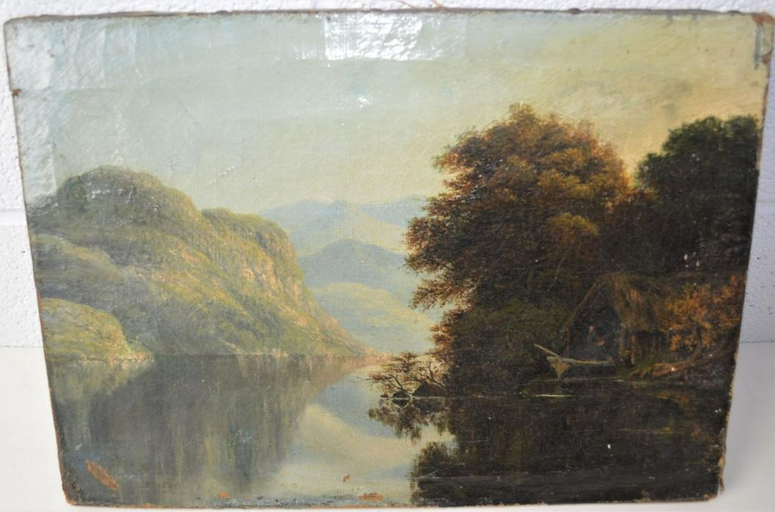 19TH C AMERICAN SCHOOL LANDSCAPE PAINTING (1 of 12)