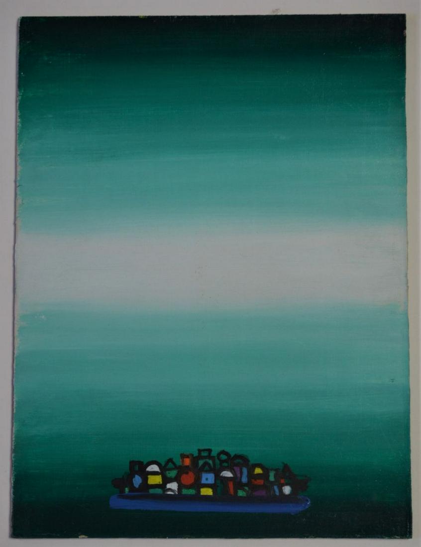 HENRY KALLEM 1912-85  ABSTRACT COLORFIELD PAINTING (1 of 7)