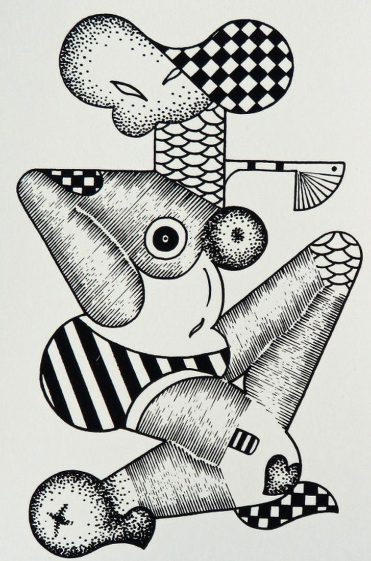 SURREAL ABSTRACT LITHOGRAPH SIGNED (1 of 6)