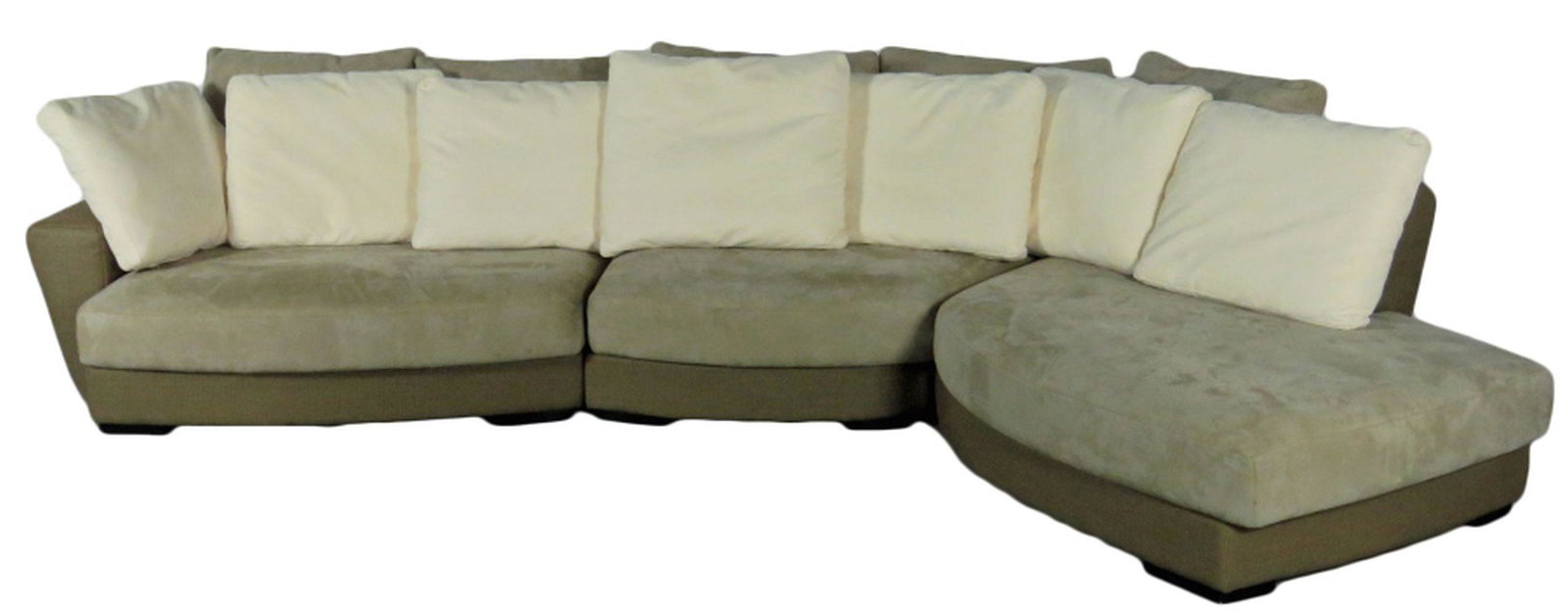 ROCHE BOBOIS MODERN SECTIONAL SOFA: Fine Roche Bobois (formerly Maurice Villency Roche Bobois) modular sectional sofa, Beach Bay, designed by Hans Hopfer. Consisting of 3 pieces, attached by an ingenious u-bar system, the sofa is covere