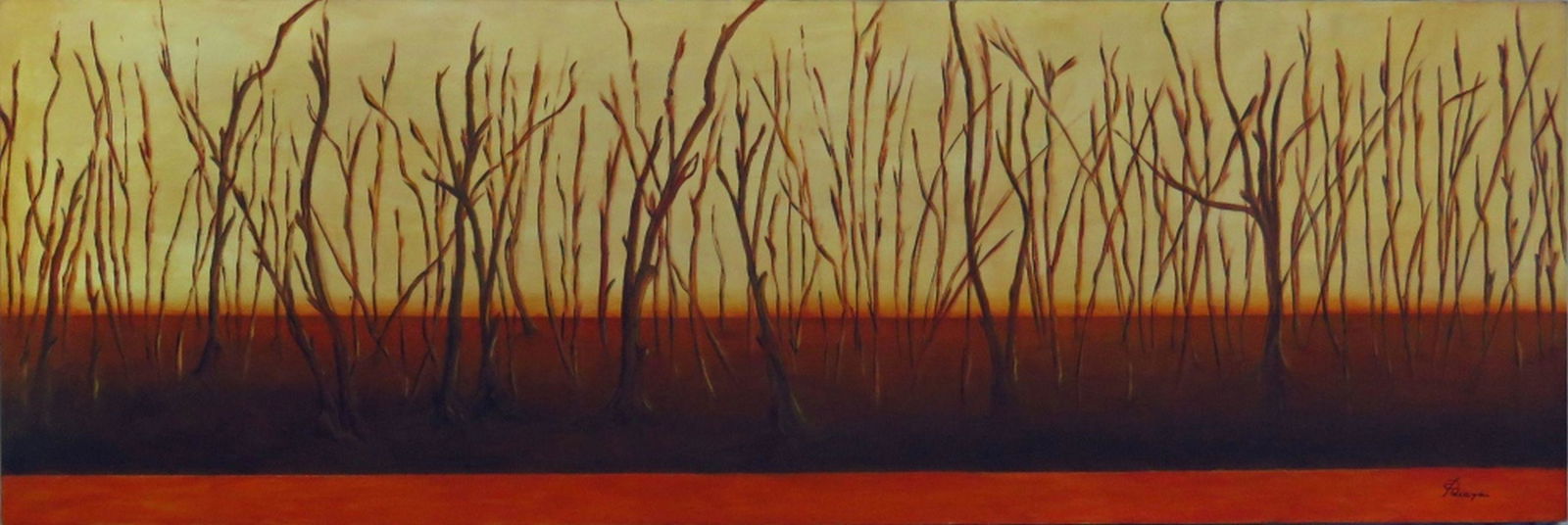 ABSTRACT LANDSCAPE PAINTING SIGNED (1 of 6)