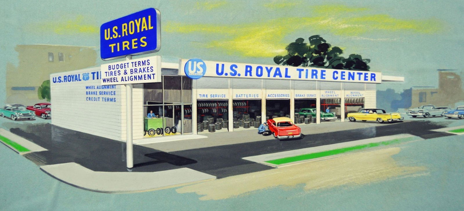 ADVERTISING ART 1950'S ORIGINAL PAINTING US ROYAL (1 of 10)