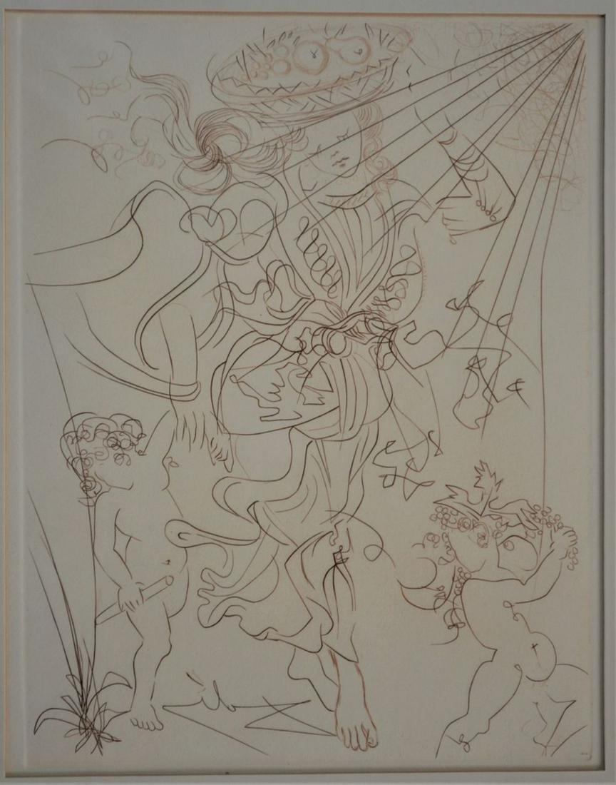 SALVADOR DALI  ETCHING FRIENDLY FLOWERS SIGNED I/P (1 of 8)