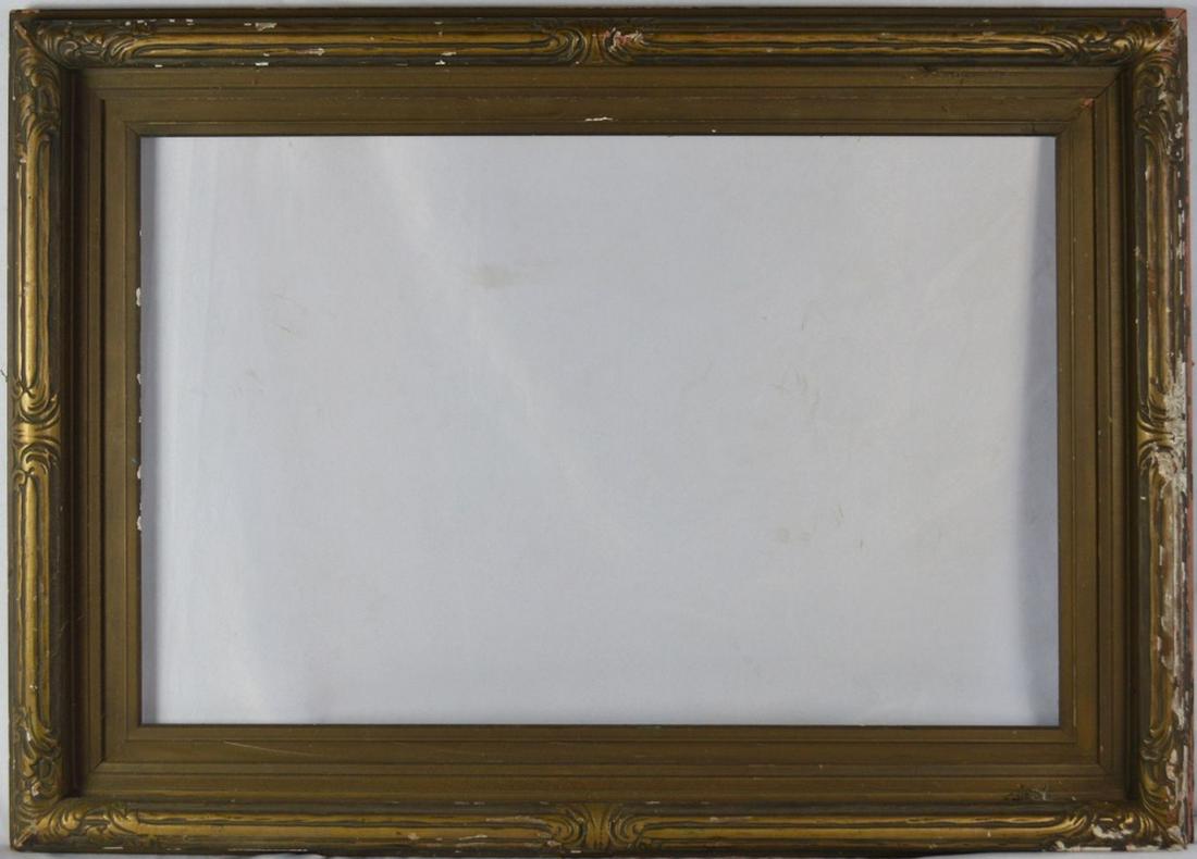 CARVED ART NOUVEAU GILT PAINTING FRAME (1 of 7)