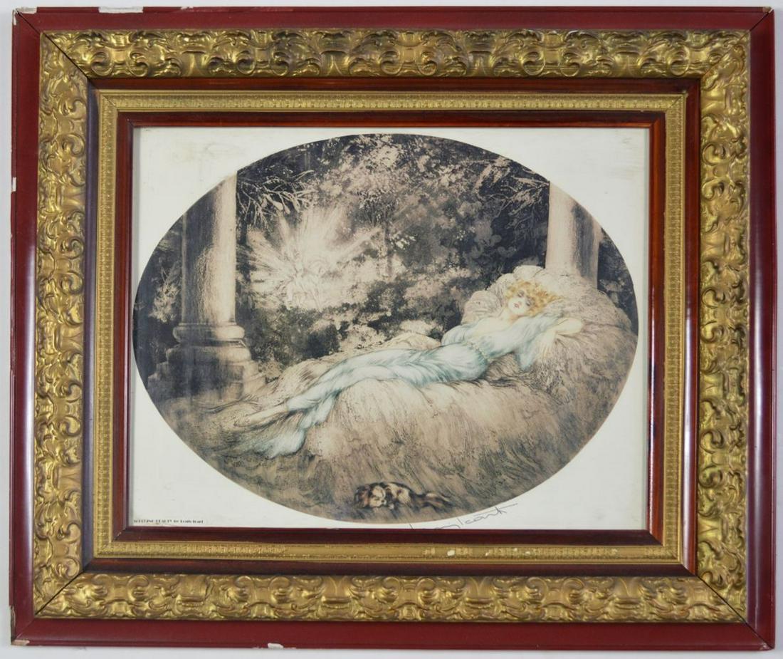 ICART PRINT SLEEPING BEAUTY ANTIQUE FRAME (1 of 9)