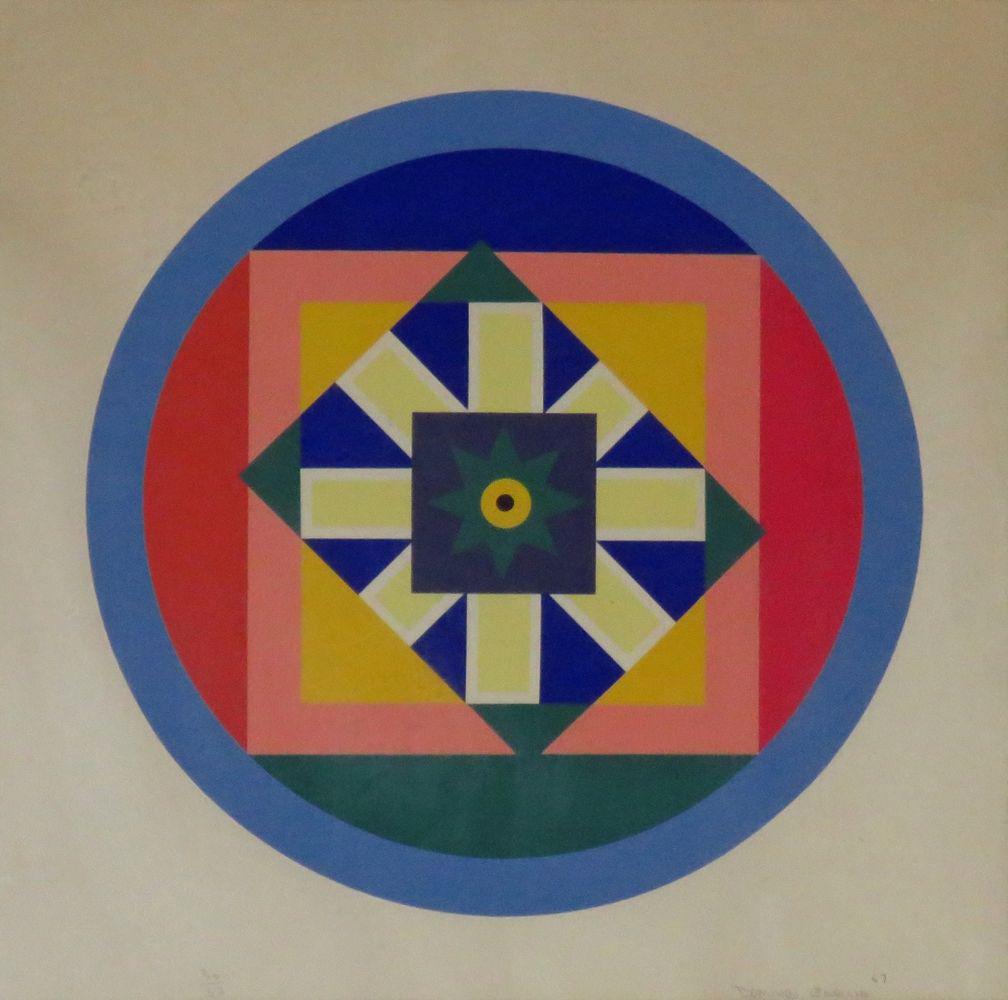 DOMINGO GARCIA GEOMETRIC COLORFIELD SIGNED PRINT (1 of 6)