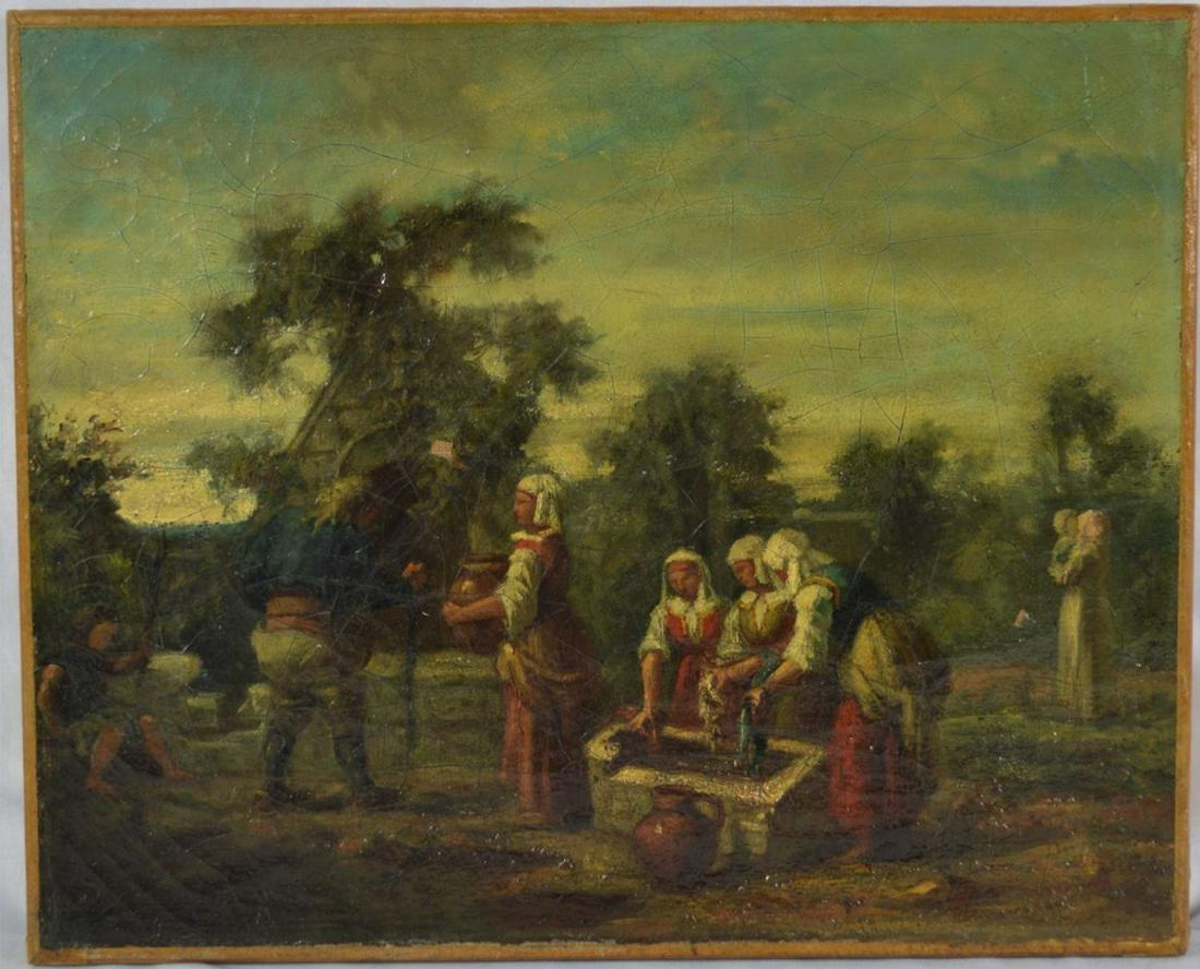 For Auction Old Master Painting Landscape Peasants Signed 0158 On Jun 23 2021 Austin York Llc In Ny