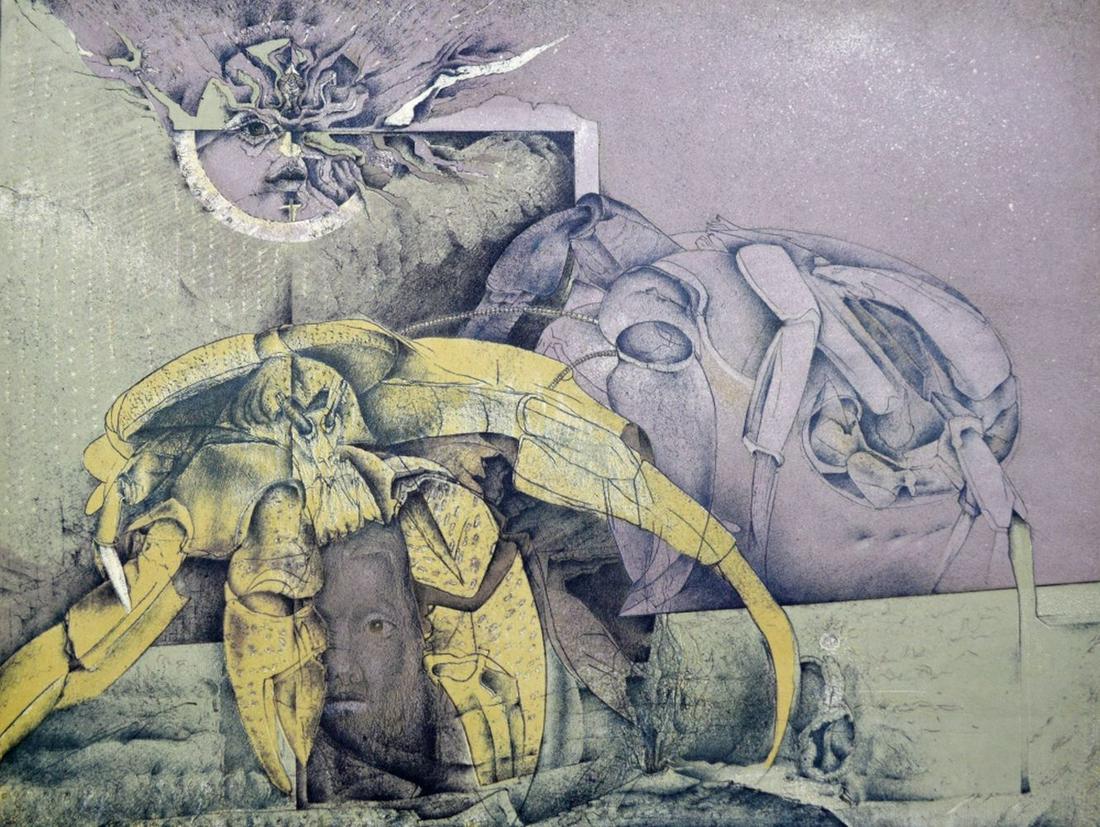 ABSTRACT SURREALIST LITHOGRAPH SIGNED (1 of 10)