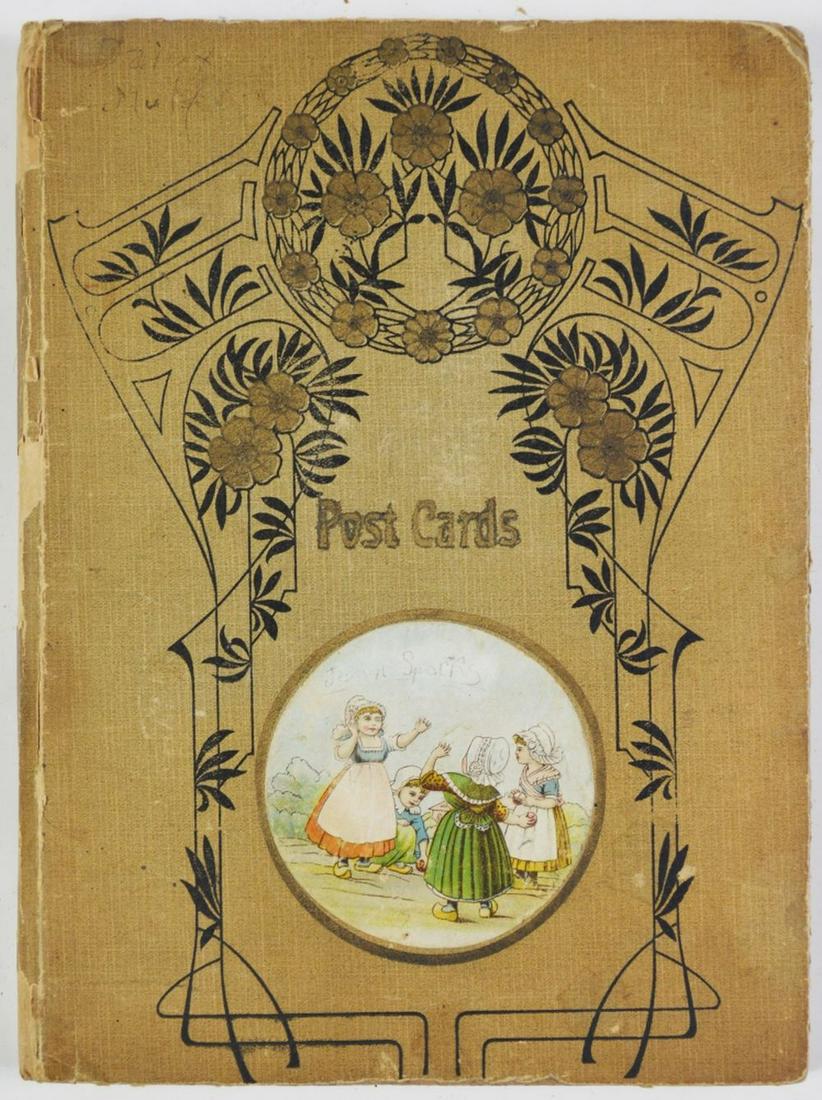 ANTIQUE POST CARD BOOK W POST CARDS (1 of 7)