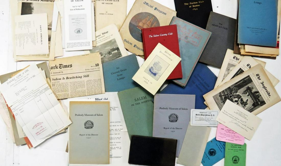 LOT SALEM MASS AREA ANTIQUE EPHEMERA (1 of 8)