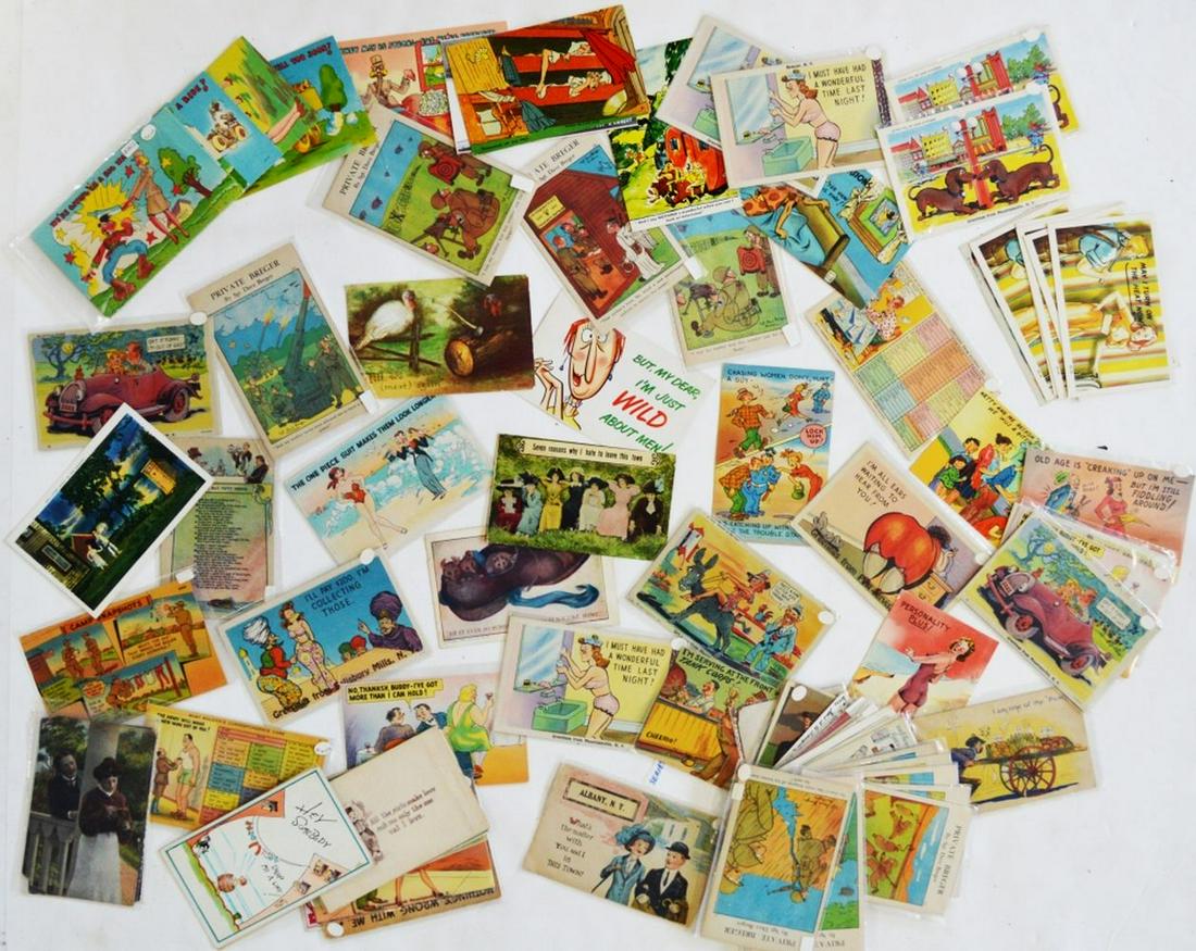 LARGE LOT OF VINTAGE / ANTIQUE POSTCARDS (1 of 8)