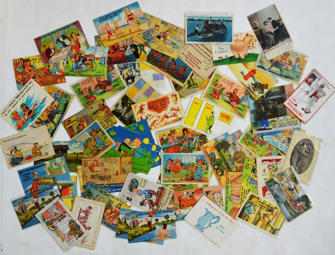 LARGE LOT OF VINTAGE / ANTIQUE POSTCARDS (1 of 8)