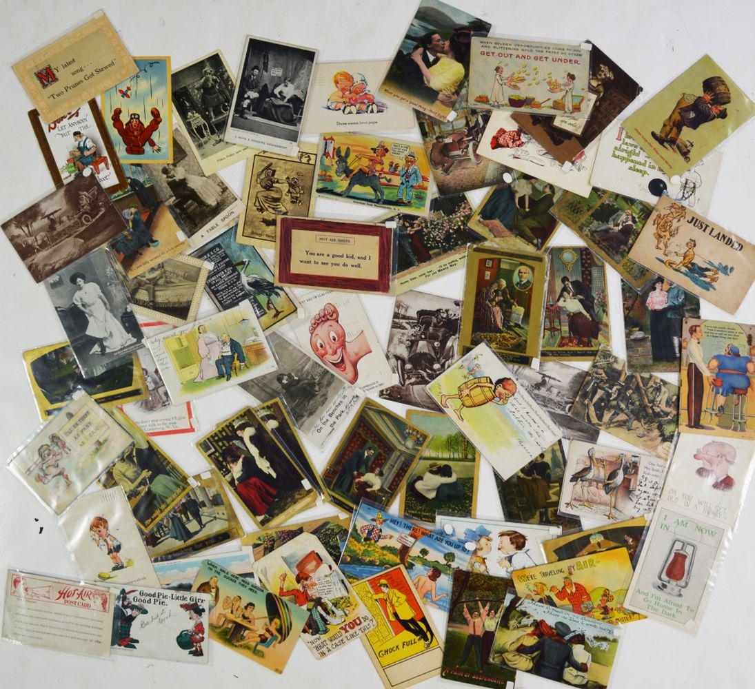 LARGE LOT VINTAGE POSTCARDS (1 of 9)