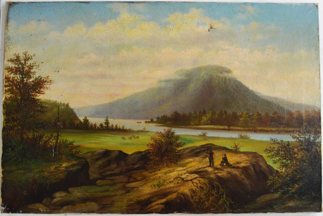 19TH C AMERICAN SCHOOL LOOKOUT MOUNTAIN PAINTING (1 of 10)