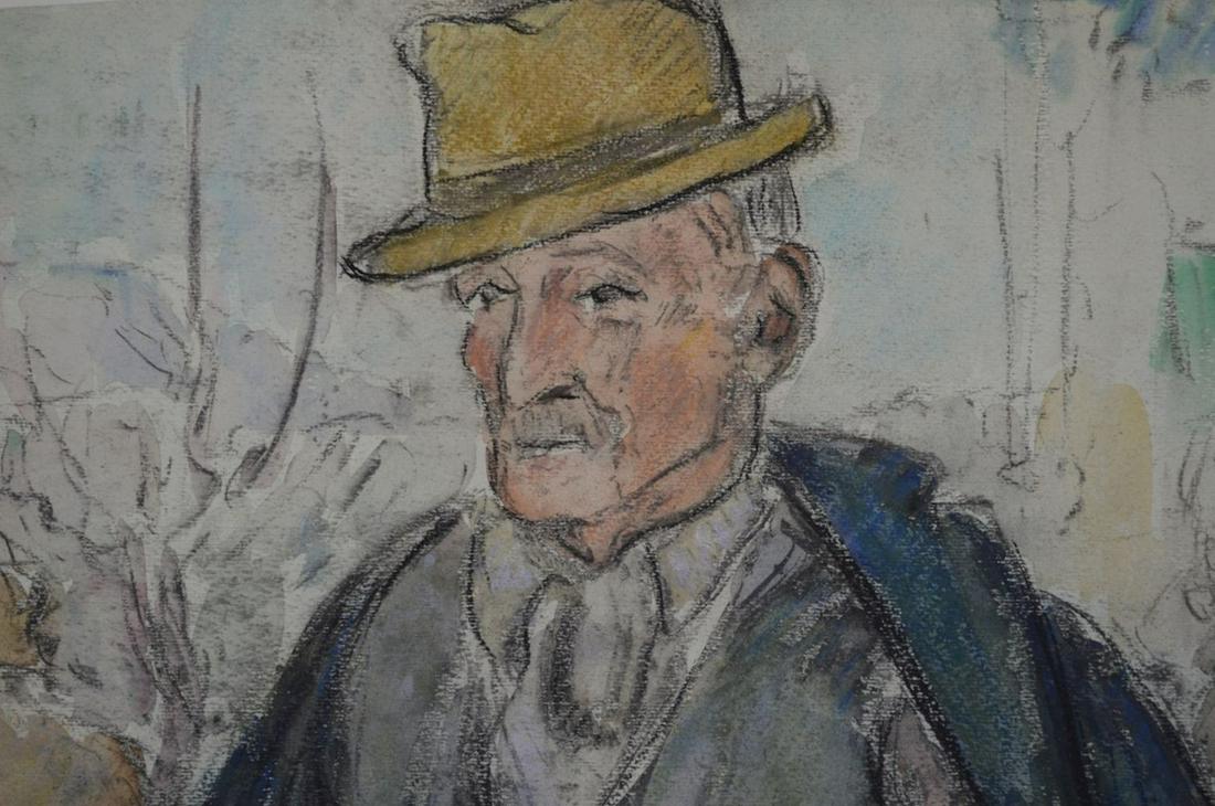 2 VINTAGE CHARACTER PORTRAIT DRAWINGS (1 of 6)