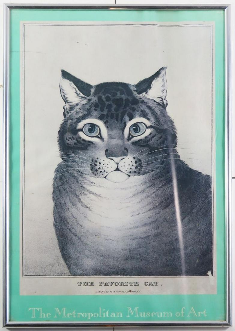 VINTAGE THE FAVORITE CAT MET MUSEUM POSTER (1 of 3)