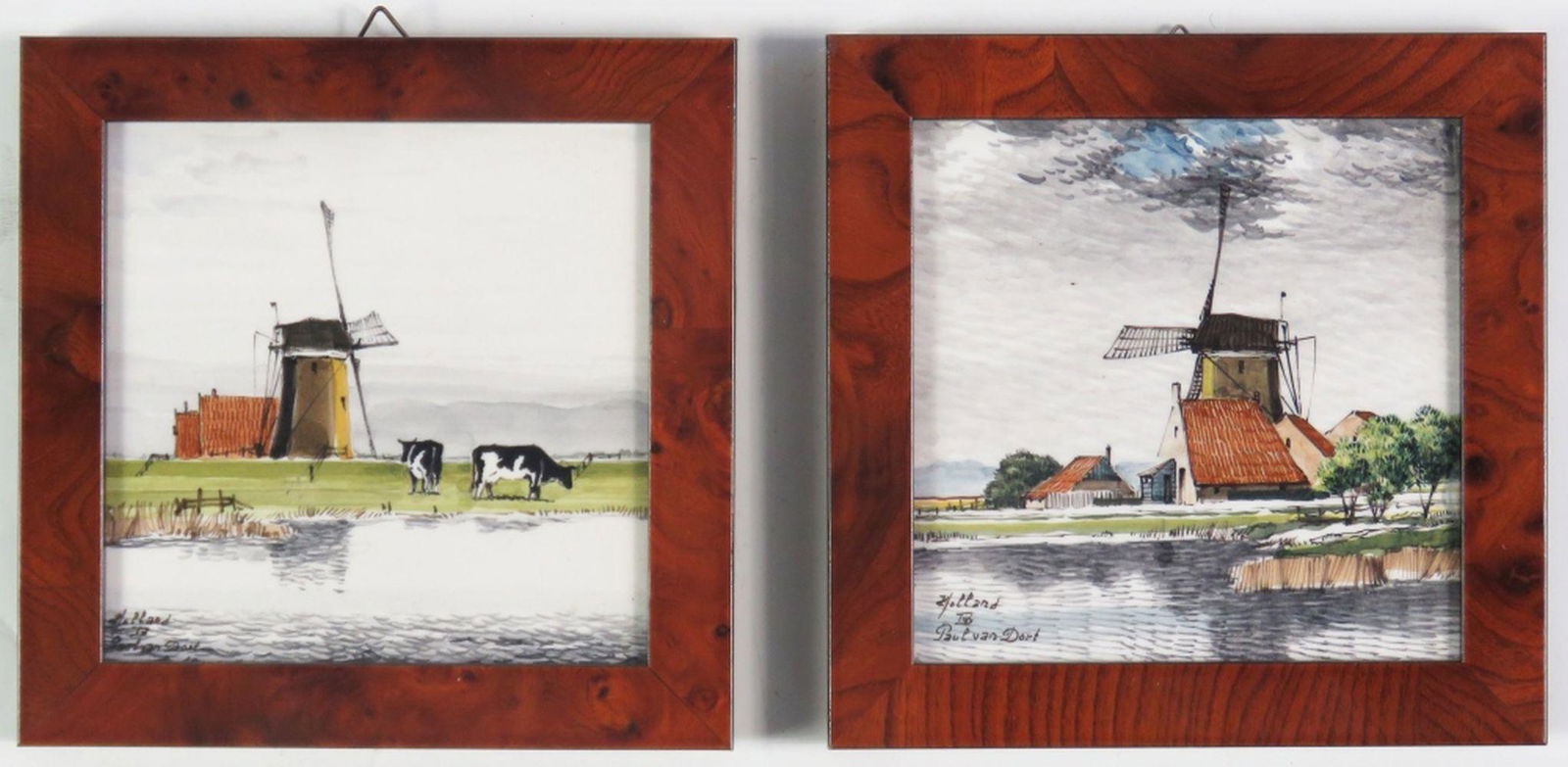 PAUL VAN DORT HOLLAND SIGNED PORCELAIN TILES (1 of 6)