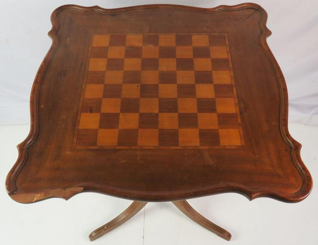ANTIQUE TILT TOP GAMING / CHESS TABLE (1 of 7)