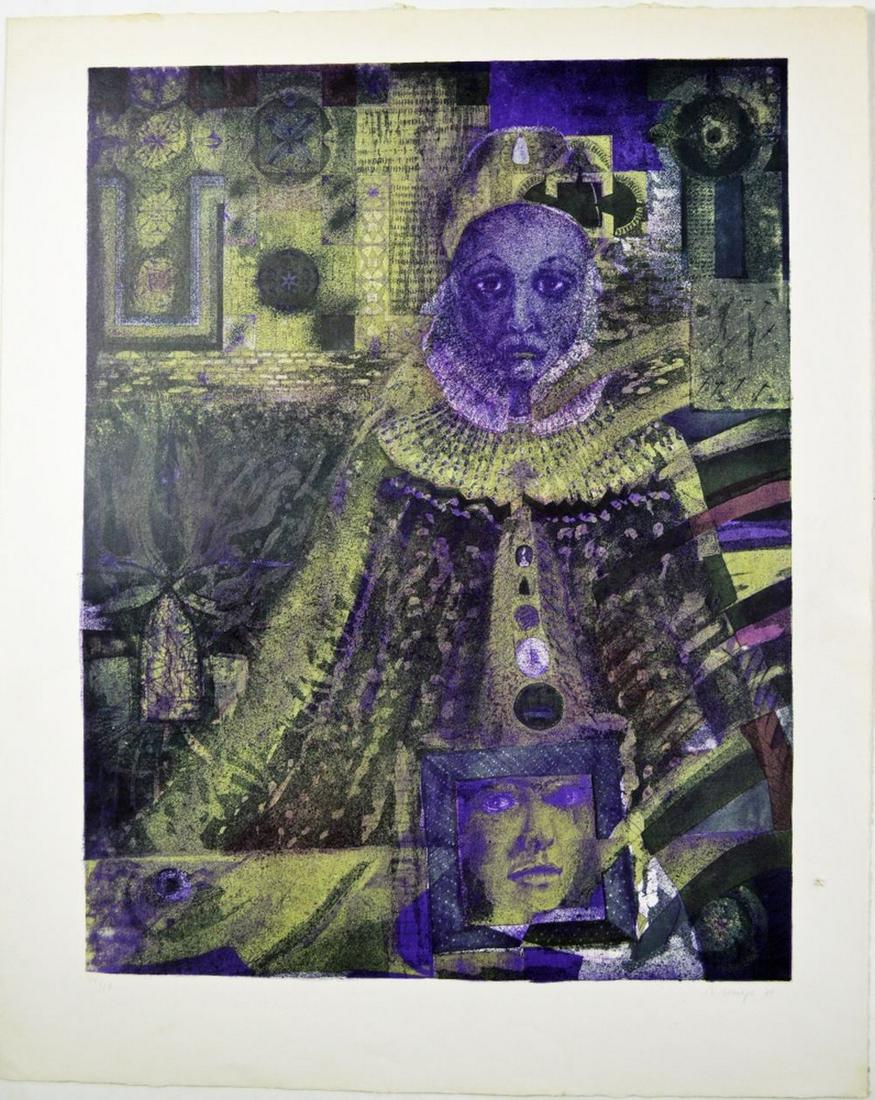 MODERN ABSTRACT LITHOGRAPH SIGNED (1 of 8)