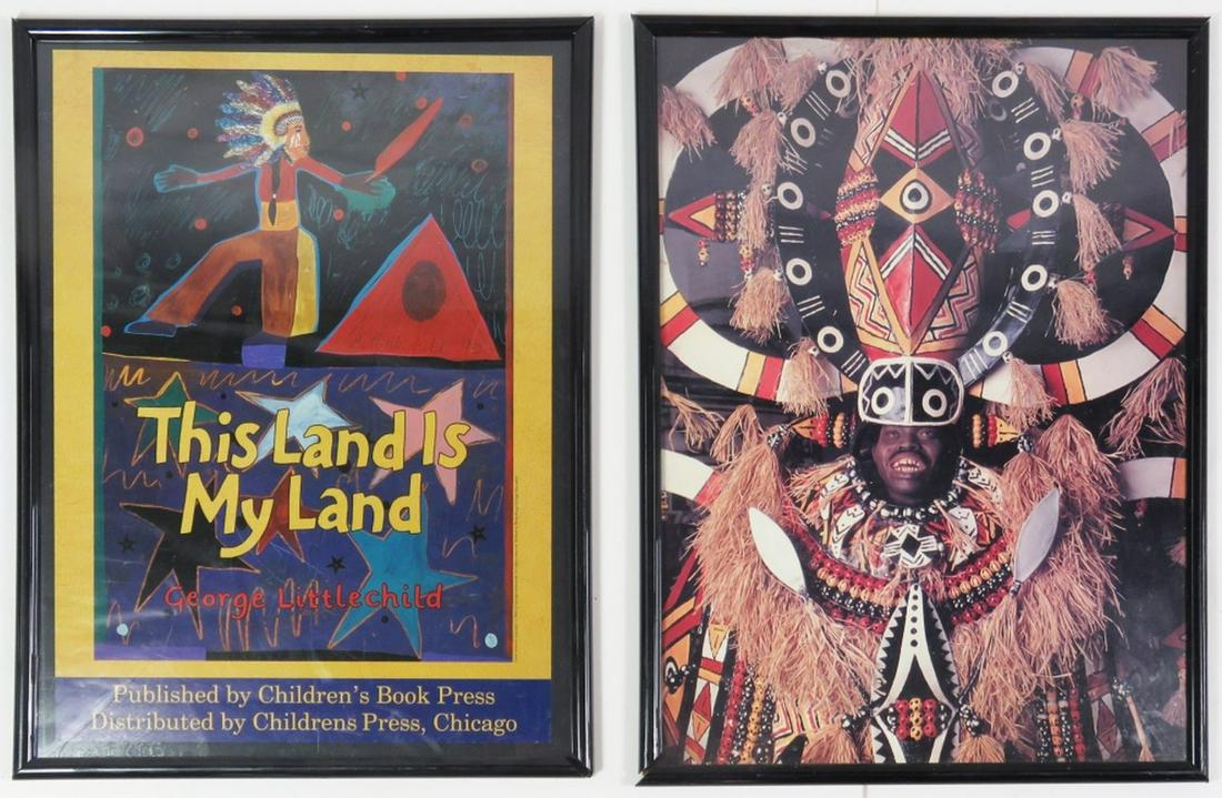 (2) VINTAGE TRIBAL ART & CHILDRENS BOOK POSTERS (1 of 7)