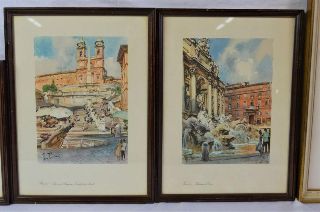 LOT (5) LITHOGRAPHS EUROPEAN SCENCES 2 SIGNED (1 of 12)