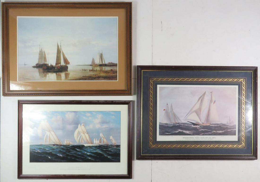 LOT 3 VINTAGE SAILBOAT PRINTS (1 of 11)