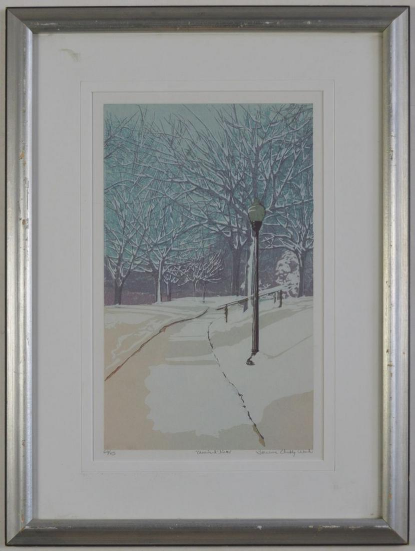 LITHOGRAPH CHEMIN D'HIVER SIGNED (1 of 9)