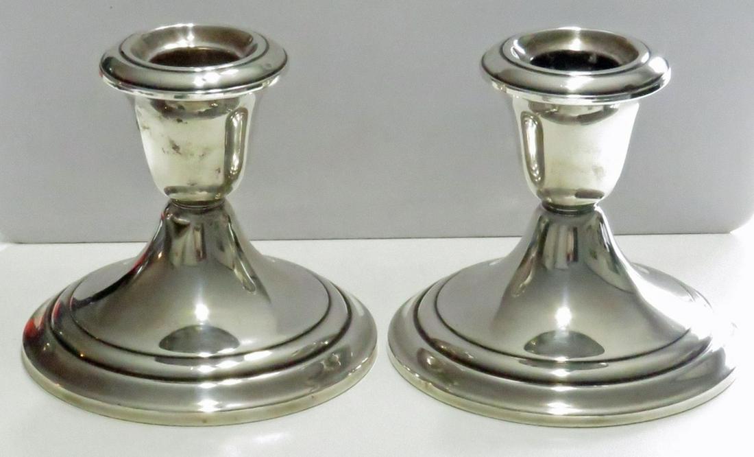 PR GORHAM STERLING SILVER CANDLE HOLDERS (1 of 4)