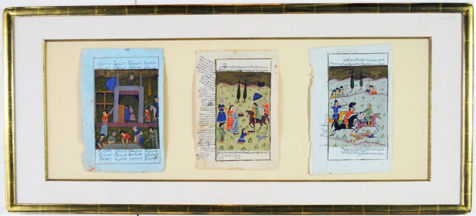 PERSIAN MINIATURES 3 PAINTINGS (1 of 13)