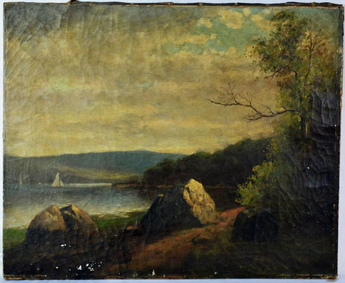 19TH C HUDSON RIVER SCHOOL PAINTING (1 of 11)