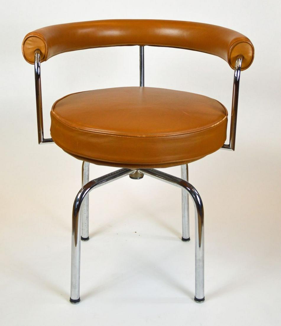 LC7 PERRIAND / CORBUSIER LEATHER SWIVEL CHAIR (1 of 8)