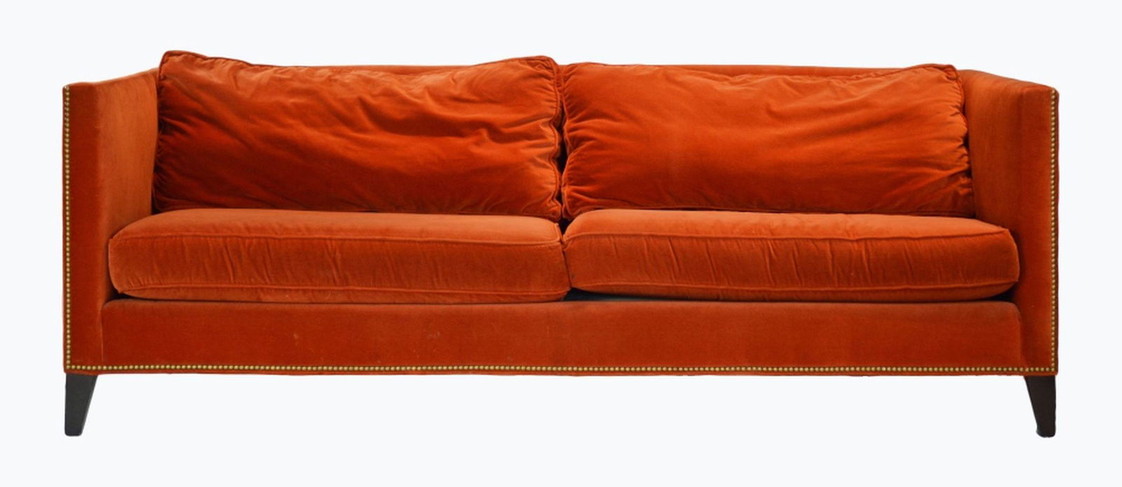 MITCHELL GOLD MODERN VELVET UPHOLSTERED SOFA (1 of 8)