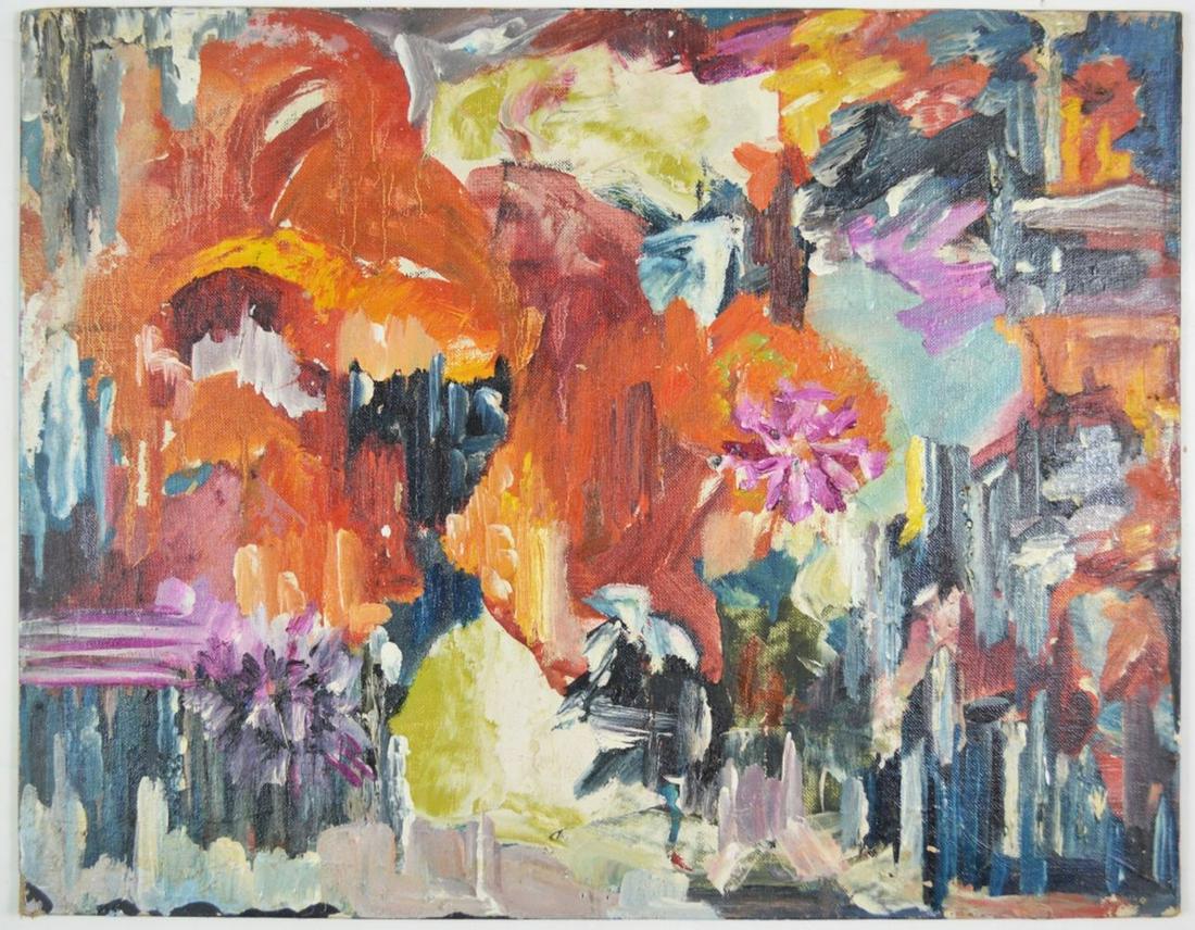 POSTMODERN ABSTRACT PAINTING DOUBLE SIDED (1 of 7)