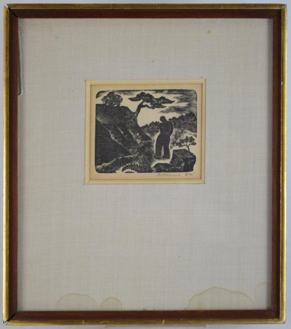 ISAMI DOI 1903-1965 WOOD ENGRAVING SIGNED (1 of 5)