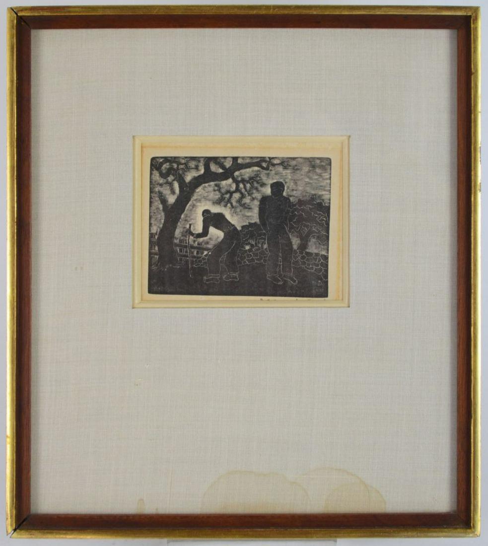 ISAMI DOI 1903-1965 WOOD ENGRAVING SIGNED (1 of 4)
