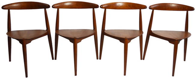 SET 4 HANS WEGNER FH4103 CHAIRS FRITZ HANSEN