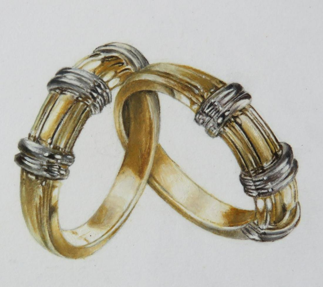 EVA CELLINI 1925-2017 JEWELRY DRAWING RINGS SIGNED (1 of 4)