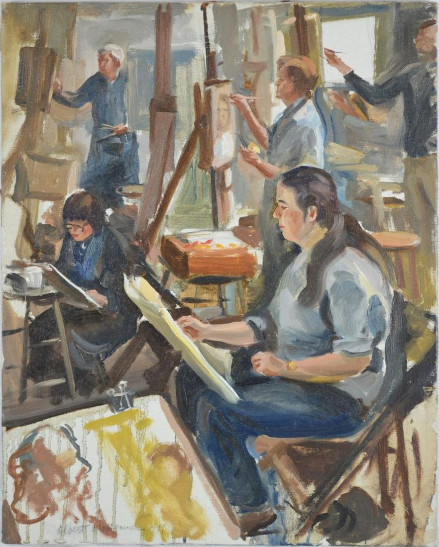 ALBERT WASSERMAN PAINTING ART CLASS SIGNED (1 of 6)