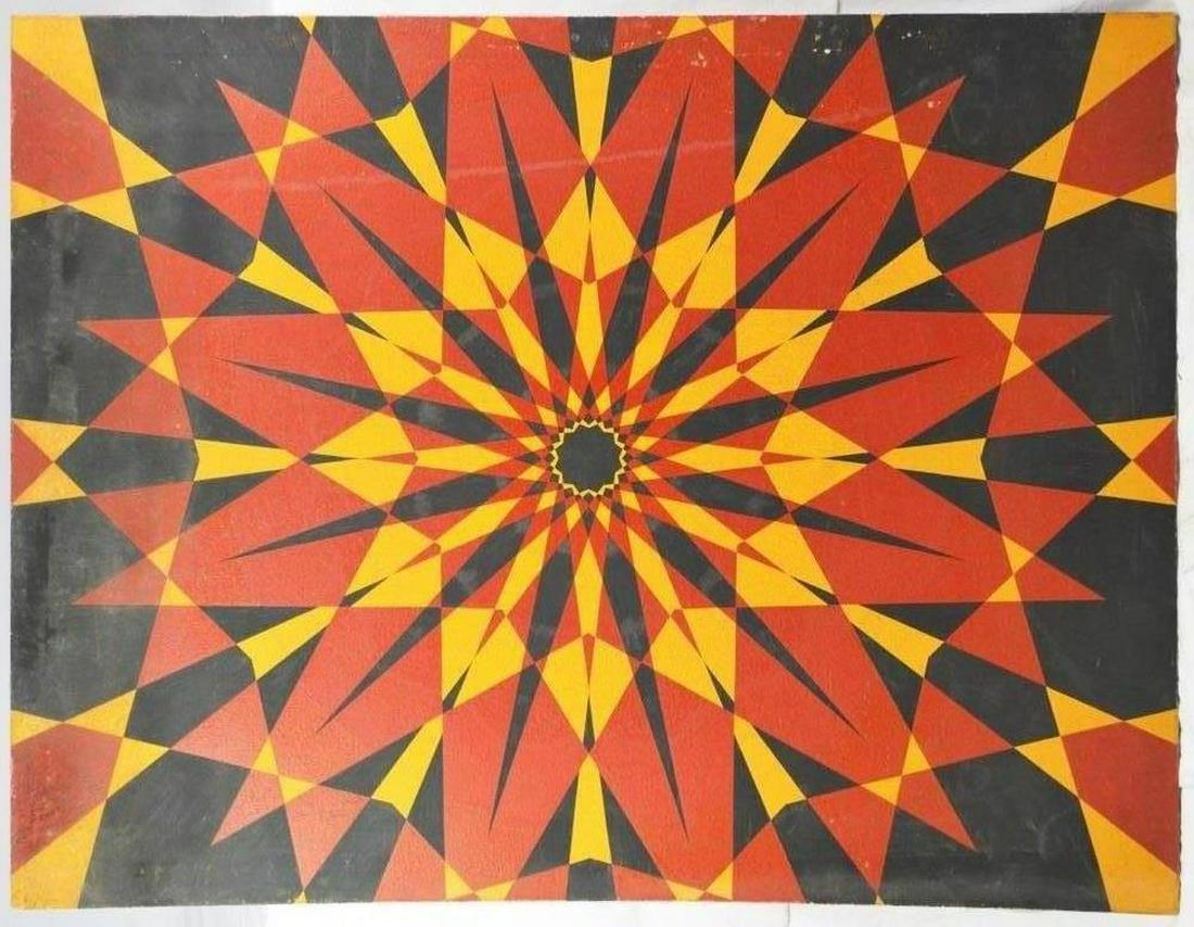 MODERN ABSTRACT GEOMETRIC PAINTING MID CENTURY (1 of 8)