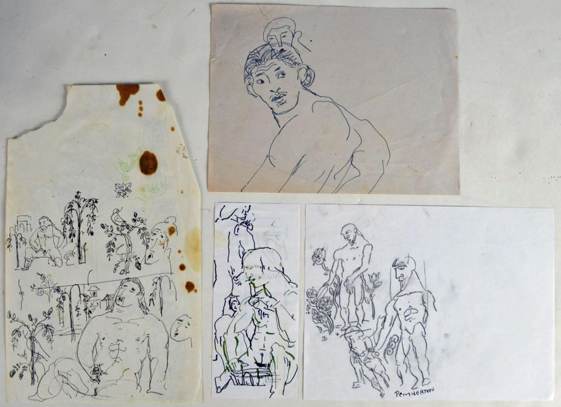 PEMBERTON HOMOEROTIC & FLORAL SKETCHES (1 of 6)