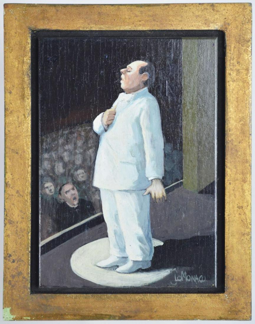 STEPHEN LOMONACO CONTEMP OPERATIC PAINTING SIGNED (1 of 6)